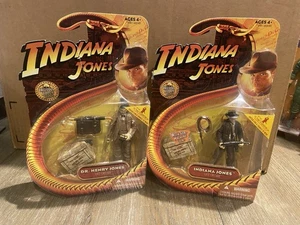 Indiana Jones 3.75” Hasbro 2008 Last Crusade Indiana And Henry Jones Set Of 2 - Picture 1 of 7