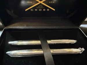 Cruz NUEVO Juego de bolígrafos y lápices de 0,7 mm clásicos de plata de ley (925) Siglo sellado - Imagen 1 de 6