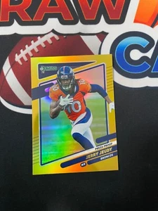 Jerry Jeudy 2021 Donruss Press Proof Premium Gold Holo #185 Denver Broncos - Picture 1 of 2