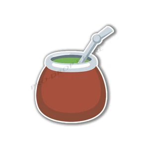 Argentina Mate Emoji Car Decal / Sticker Yerba Mate Argentino 3” Termo Laptop - Picture 1 of 6