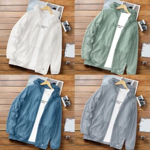 Tops Jacket Coat Sun Protection Anti UV Outwear Men UPF 50+ Hooded Ultra-th - Picture 1 of 21