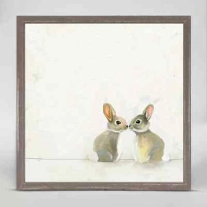 NEW! ANIMAL CANVAS ART CATHY WALTERS BABY BUNNIES 6X6" OOPSY DAISY NEW $37 - Picture 1 of 1