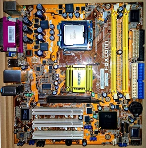 Foxconn 865G7MF-SH (s775, i865G) Intel Motherboard +  Pentium4 CPU - Picture 1 of 6