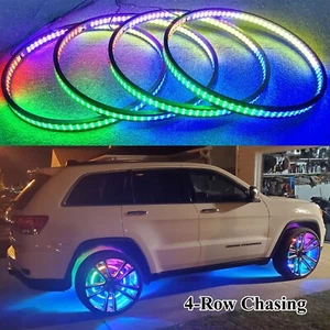 15.5" 4-Row RGBW Chasing LED Wheel Light Extreme Brightest LED Underglow for Car - Picture 1 of 19