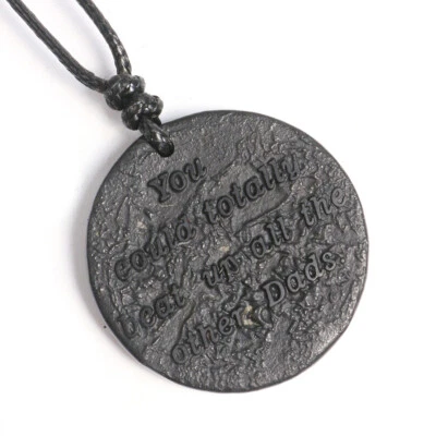 Collar de shungita a mi padre regalo de hija hijo para papá papá, con caja tarjeta Foto 1 de 4