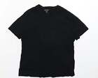 Topshop Womens Black Cotton Basic T-Shirt Size 8 Crew Neck