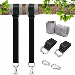Tree Swing Hanging Kit (Set Of 2) Holds 2200 LBS 5ft Straps + 2 Tree Protectors - Picture 1 of 5