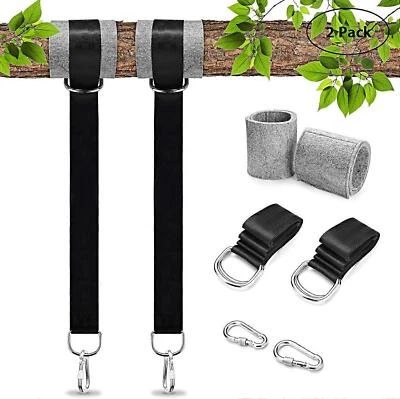 Tree Swing Hanging Kit (Set Of 2) Holds 2200 LBS 5ft Straps + 2 Tree Protectors - Image 1 of 4