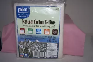 Pellon Natural Cotton Batting Needle Punched with a Stabilizing Scrim 45" x 60" - Picture 1 of 2