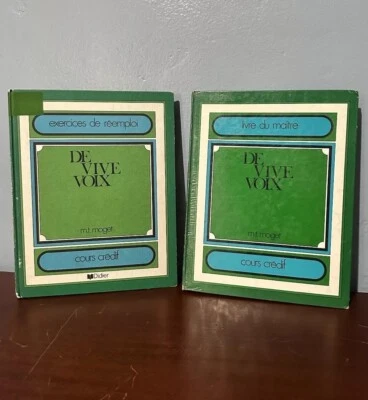 De Vive Voix Lot of 2 Francais French Exercices Maitre Moget 1972 ** POOR FLAWS - Image 1 of 4