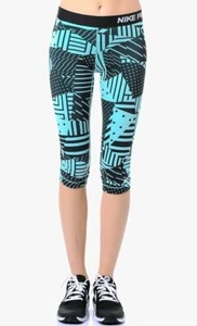 NIKE PRO DRI FIT SZ XS WOMEN TRAINING 686832 466 CAPRI PANTS TIGHTS - Picture 1 of 3