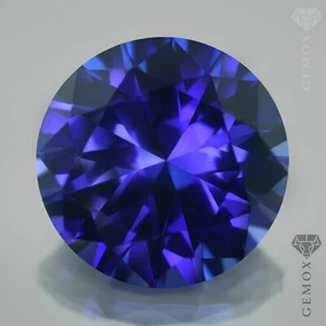 Sapphire Round Cut Authentic Loose Gemstone Noble Blue Corundum Lab Grown Stone - Picture 1 of 8