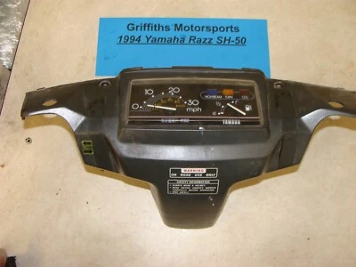 1994 年雅马哈 RAZZ 50cc RIVA SH50 踏板车速度计仪表仪表板盖 3298mi  — 第 1/4 张图片