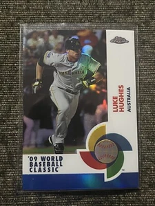 2009 Topps Chrome World Baseball Classic Blue Refractor W63 Luke Hughes /199 WBC - Picture 1 of 2