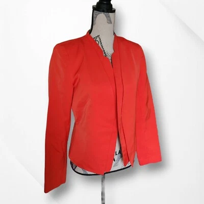 WORTHINGTON CABERNET SZ  M CYBER ORANGE OPEN FRONT BLAZER JACKET  - Image 1 of 4
