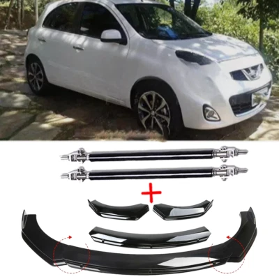 Front Bumper Lip Part Accessories Splitter Spoiler For Nissan March Hatchback Foto 1 de 4