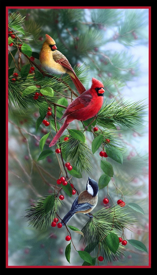 Birds & Berries de Bradley Jackson para Elizabeth Studios 24 x 44" Foto 1 de 1