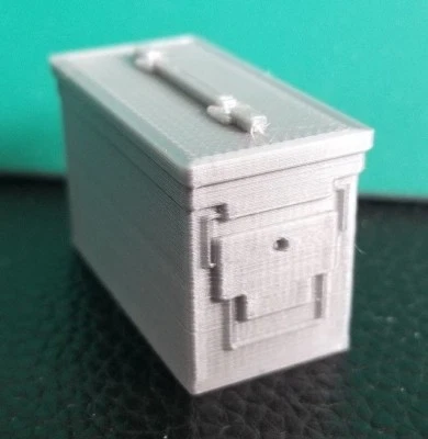 RC 1/10 Scale Silver Ammo Can Box Bullet Rock Crawler Truck Miniature Accessory - Image 1 of 4