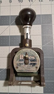 Vintage Bates Numbering Machine 6-Wheels Good Condition, Consecutive numbering - Picture 1 of 8