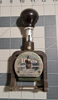 Vintage Bates Numbering Machine 6-Wheels Good Condition, Consecutive numbering - Image 1 of 4
