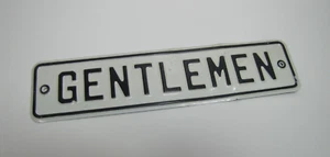 LETRERO VINTAGE CABALLEROS EN RELIEVE BAÑO BAÑO BAR PUB COMEDOR GASOLINERA TIENDA - Imagen 1 de 14