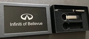 INFINITI of Bellevue leather keyring and branded quality ballpoint - NEVER USED! - Picture 1 of 4
