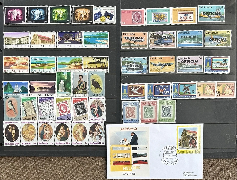 Santa Lucía 1960-1986 emisiones MNH/MH y usado + FDC Foto 1 de 1