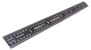 5R Flexible Machinist Ruler with Markings - 6 Inches, Black Chrome - Picture 1 of 2