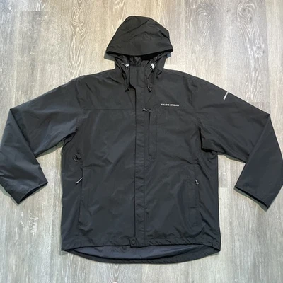 Field & Stream Waterproof Ultra Hooded Full Zip Rain Jacket BLACK LARGE MSP $100 - Image 1 of 4