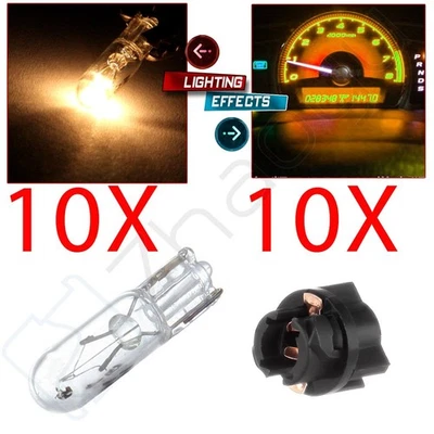 10x Twist Lock T5 74 73 37 bombilla halógena tablero de instrumentos panel luz indicadora blanca Foto 1 de 4