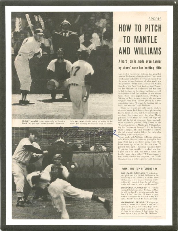 TED WILLIAMS - ARTÍCULO DE REVISTA FIRMADO Foto 1 de 1