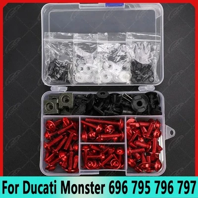 1Sets For Ducati Monster 696 795 796 797 CNC Fairing Fastener Screws Bolts Kit - Image 1 of 4