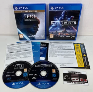 Star Wars Battlefront II 2 Jedi Fallen Order Deluxe PS4 PlayStation 4 Game Lot - Picture 1 of 6