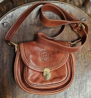 Bolsa tiracolo de couro italiana Marino Orlandi - Imagem 1 de 4