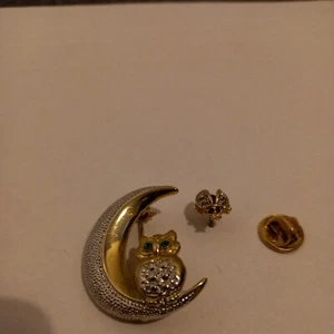 Vintage Ladybird Brooch And Owl Moon Brooch, (Stunning items must see) - Picture 1 of 14