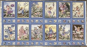 Periwinkle Fairies Panel 23" x 44" for Michael Miller Fabrics 2008 Cotton - Picture 1 of 2