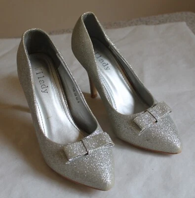 Escarpins Scintillants Argenté - Photo 1/4