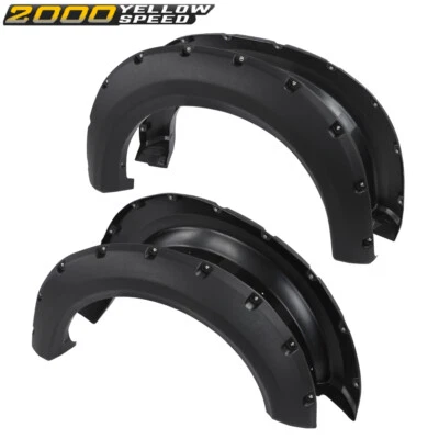 FIT FOR 09-14 FORD F-150 STYLESIDE POCKET RIVET BOLT-ON STYLE FENDER FLARES 4PCS - Image 1 of 4