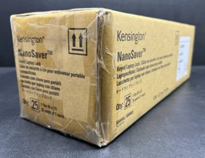 QTY of 25, New Sealed Box, Kensington K64445M, Nanosaver Keyed Laptop Lock - Photo 1/6