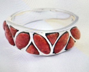 Natural Sponge Coral Ring in 925 Sterling Silver (Size 9)