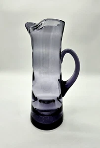 RARE! Tiffin MCM Off Color Run Plum to Smoke "Swedish Optic" Martini Pitcher 13" - Picture 1 of 6