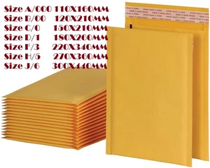 SOBRES ACOLCHADOS DE BURBUJAS BOLSAS ENVOLTURA POSTAL - TODOS LOS TAMAÑOS - VARIAS CANTIDADES DE ORO - Imagen 1 de 17