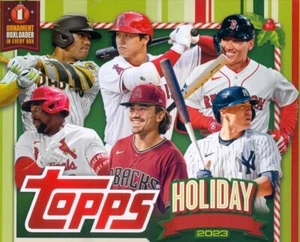 2023 TOPPS HOLIDAY COMPLETE 200 BASE CARD SET +2 BONUS ORNAMENT BOXLOADER - Picture 1 of 1