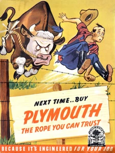 PÓSTER PUBLICITARIO CUERDA PLYMOUTH - Imagen 1 de 2