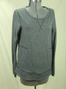 Lululemon Exhalation Pullover II Size 6 Heathered Speckled Black Gray - Picture 1 of 6