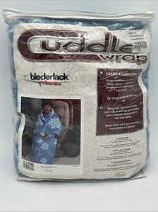 Biederlack CUDDLE WRAP BLANKET & WRAP  All in One Snowflake Blue 55" x 67" USA - Picture 1 of 7