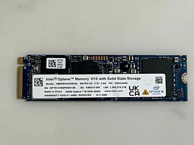 512GB Intel Optane™ HBRPEKNX0202A 512GB SSD M.2 2280 NVMe Speicher H10 mit 32GB - Bild 1 von 4
