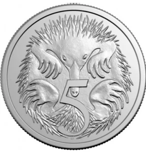 Australia 2024 Copper-Nickel 5 Cents. Charles III. Echidna. UNC BU - Picture 1 of 2