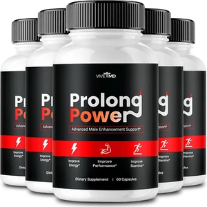 (5 Pack) Prolong Power Pills, Prolong Power Supplement Capsules, Prolongpower Ca - Picture 1 of 2