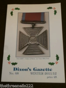 MEDALS - DIXON'S GAZETTE # 68 - WINTER 2011 - Picture 1 of 1